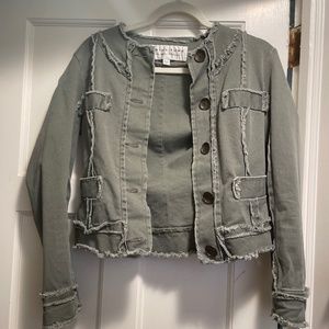 Trina Turk army green jacket size 4